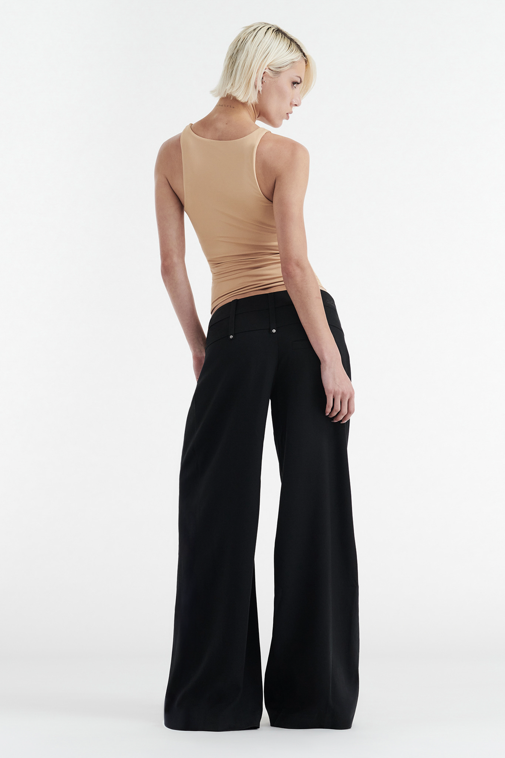 SOPHIE BASIC SLEEVELESS TANK WITH SHELF BRA - TAN