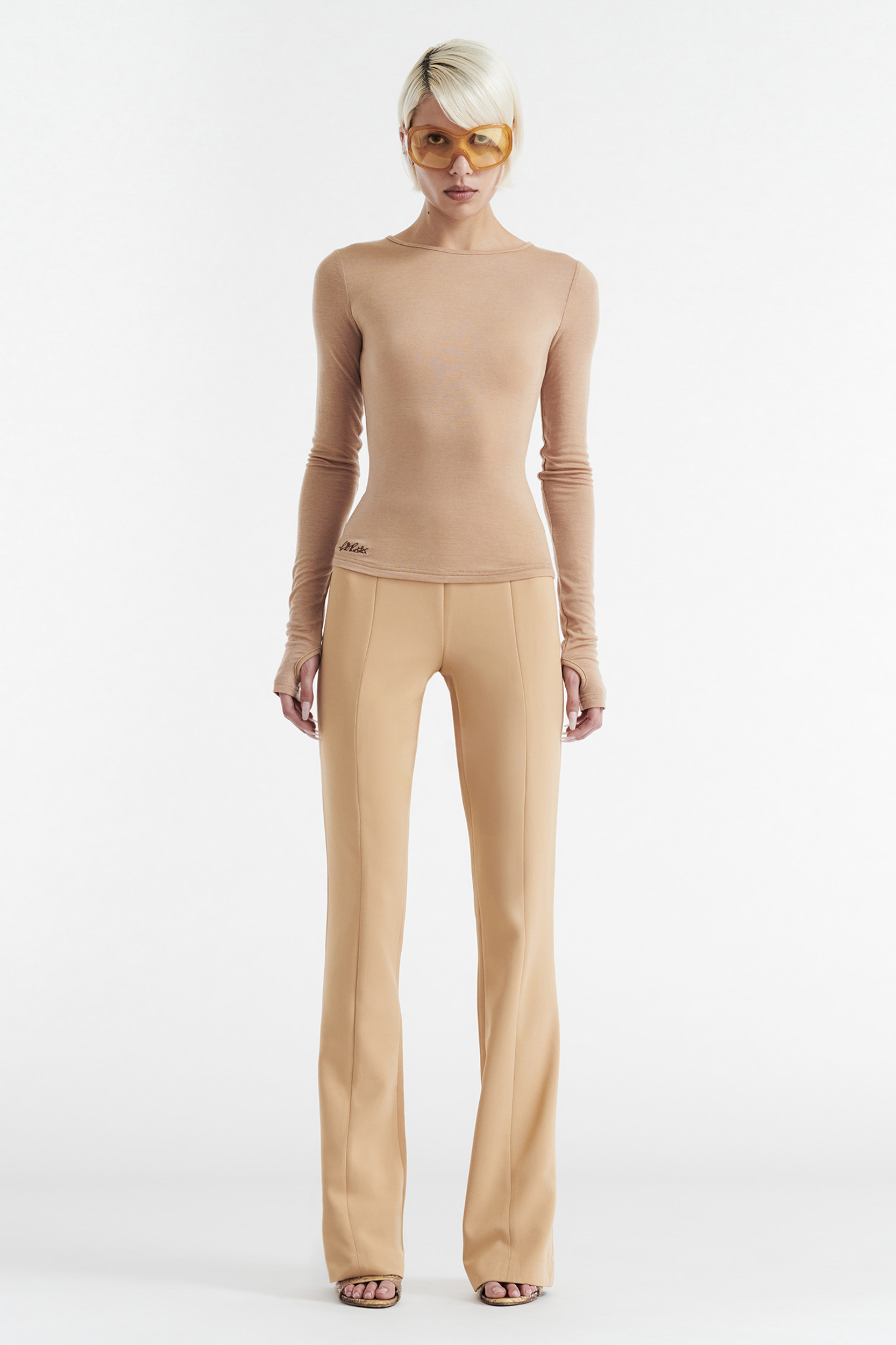 SOHO HIGH RISE SUIT PANT - TAN