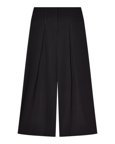 CHARLOTTE WIDE LEG PLEAT PANT - BLACK