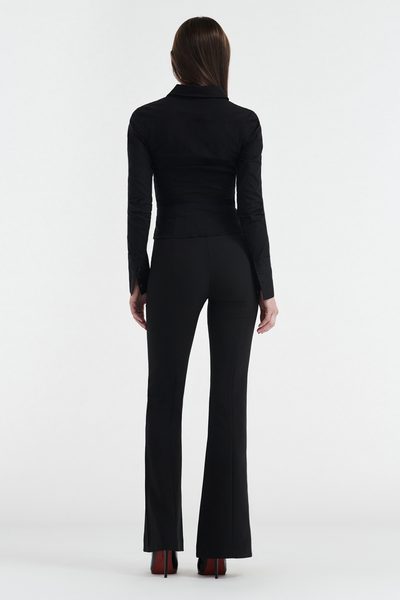 SOHO HIGH RISE SUIT PANT - BLACK