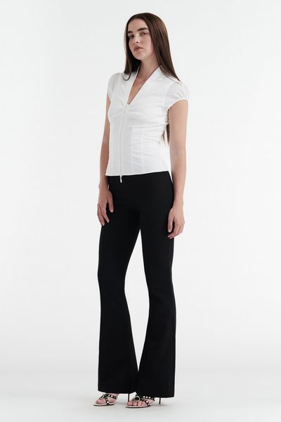 SOHO HIGH RISE SUIT PANT - BLACK