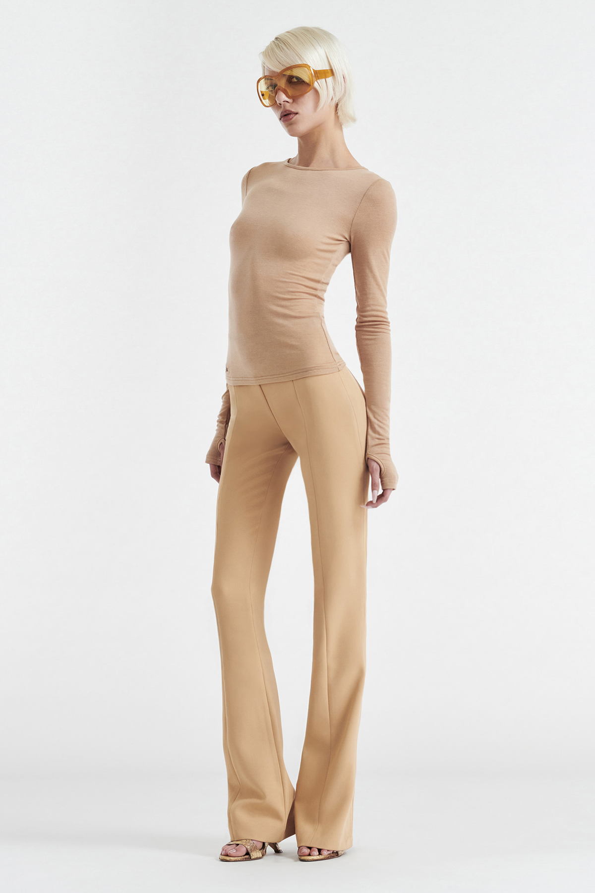SOHO HIGH RISE SUIT PANT - TAN