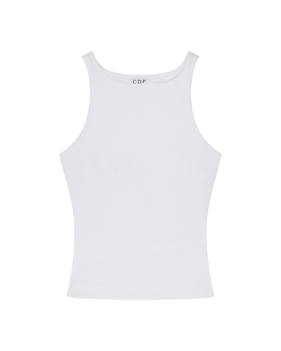 SOPHIE BASIC SLEEVELESS TANK WITH SHELF BRA - WHITE