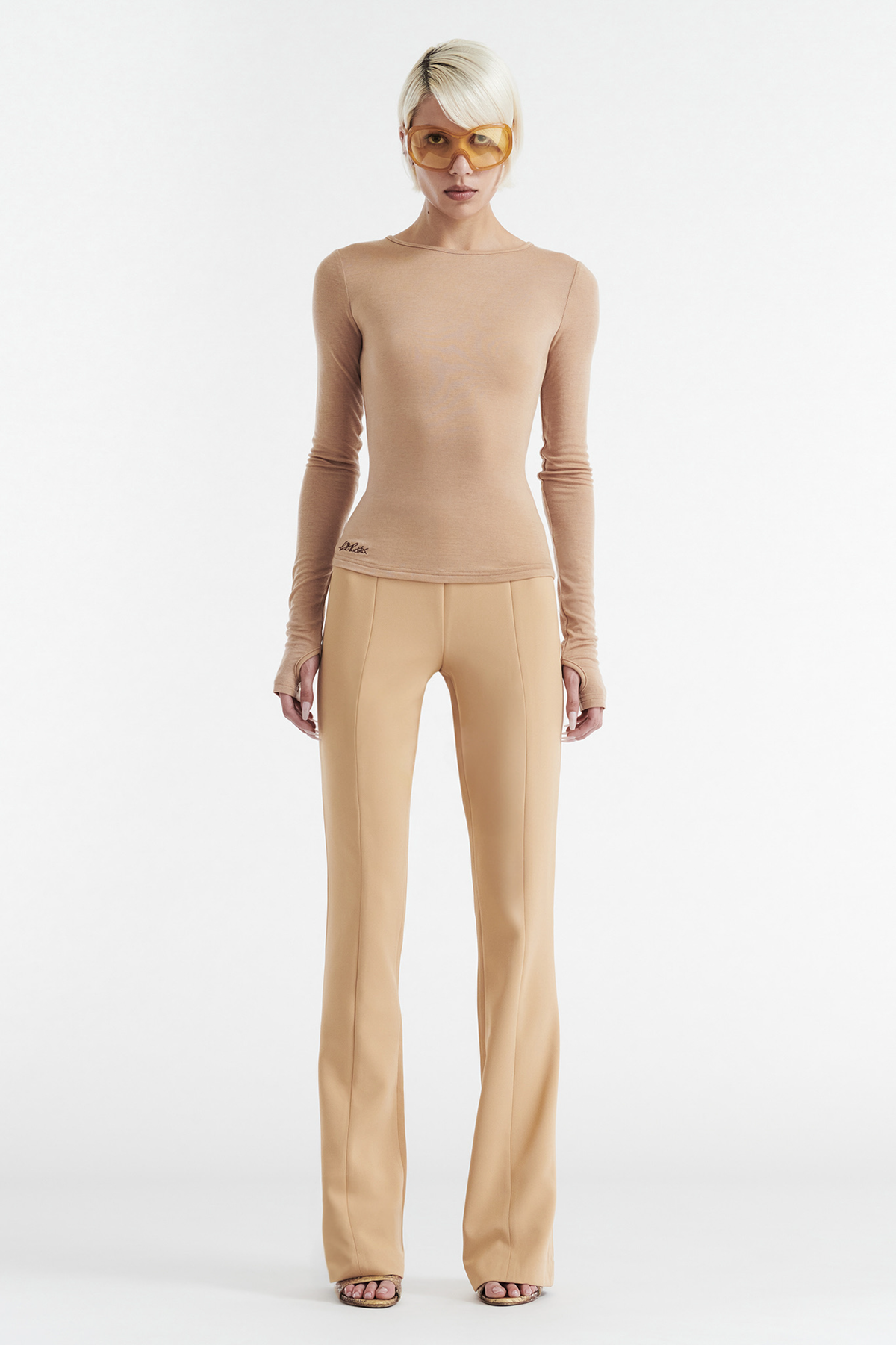 SOHO HIGH RISE SUIT PANT - TAN